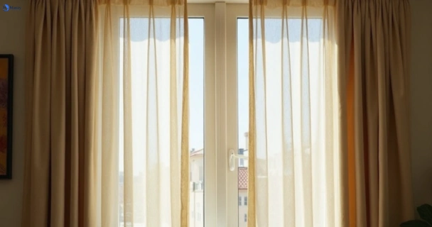 Dusty and dull curtains in west-hoxton-nsw before steam cleaning
